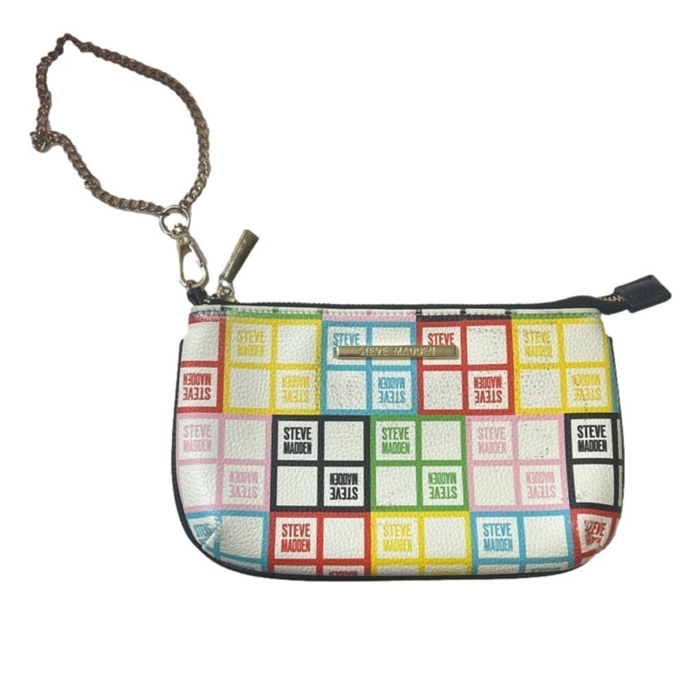 Steve Madden multi-colored chain wristlet 9 X 5.5